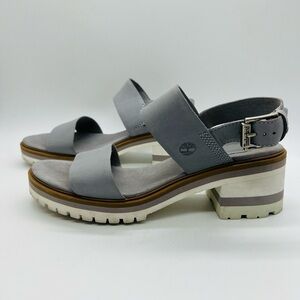 TIMBERLAND WOMEN’S GRAY VIOLET MARSH BACKSTRAP SANDALS SIZE 10